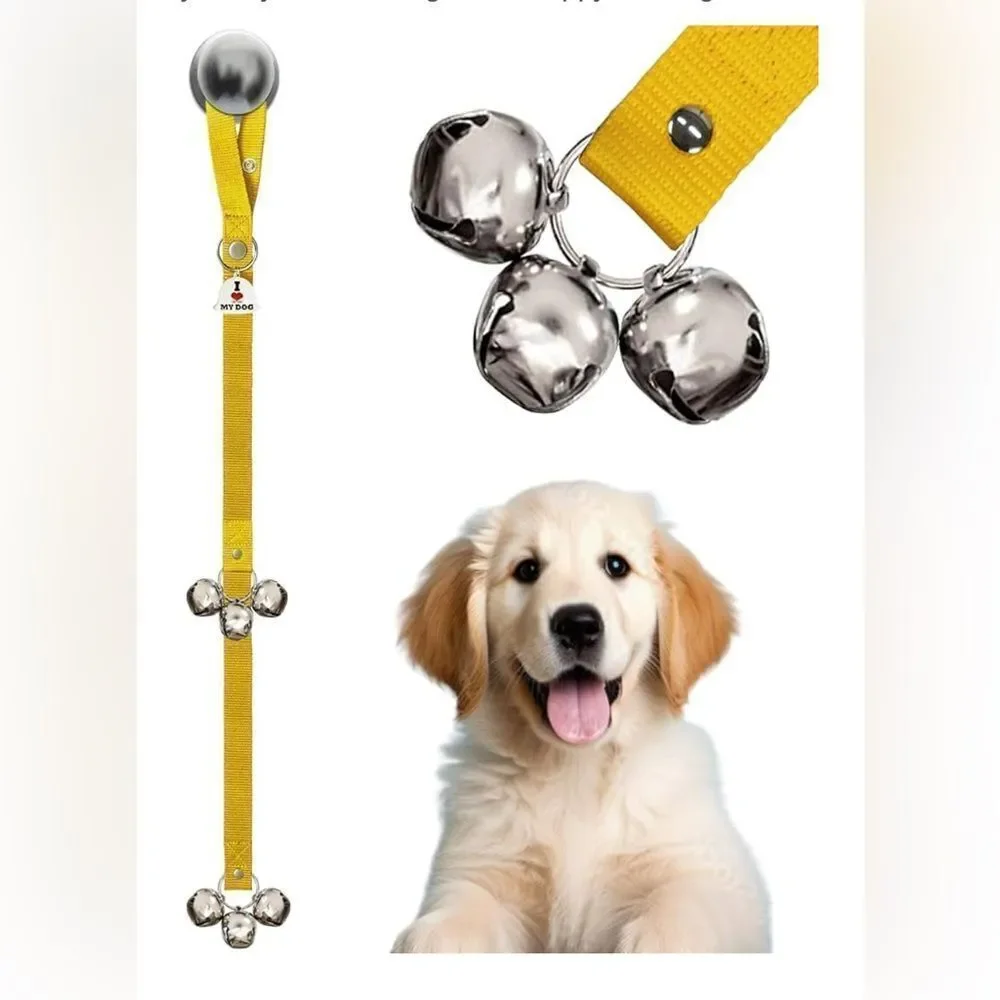 2  🟢🟡 Green and Yellow Dog Training Bells EUC  1 for each door.
